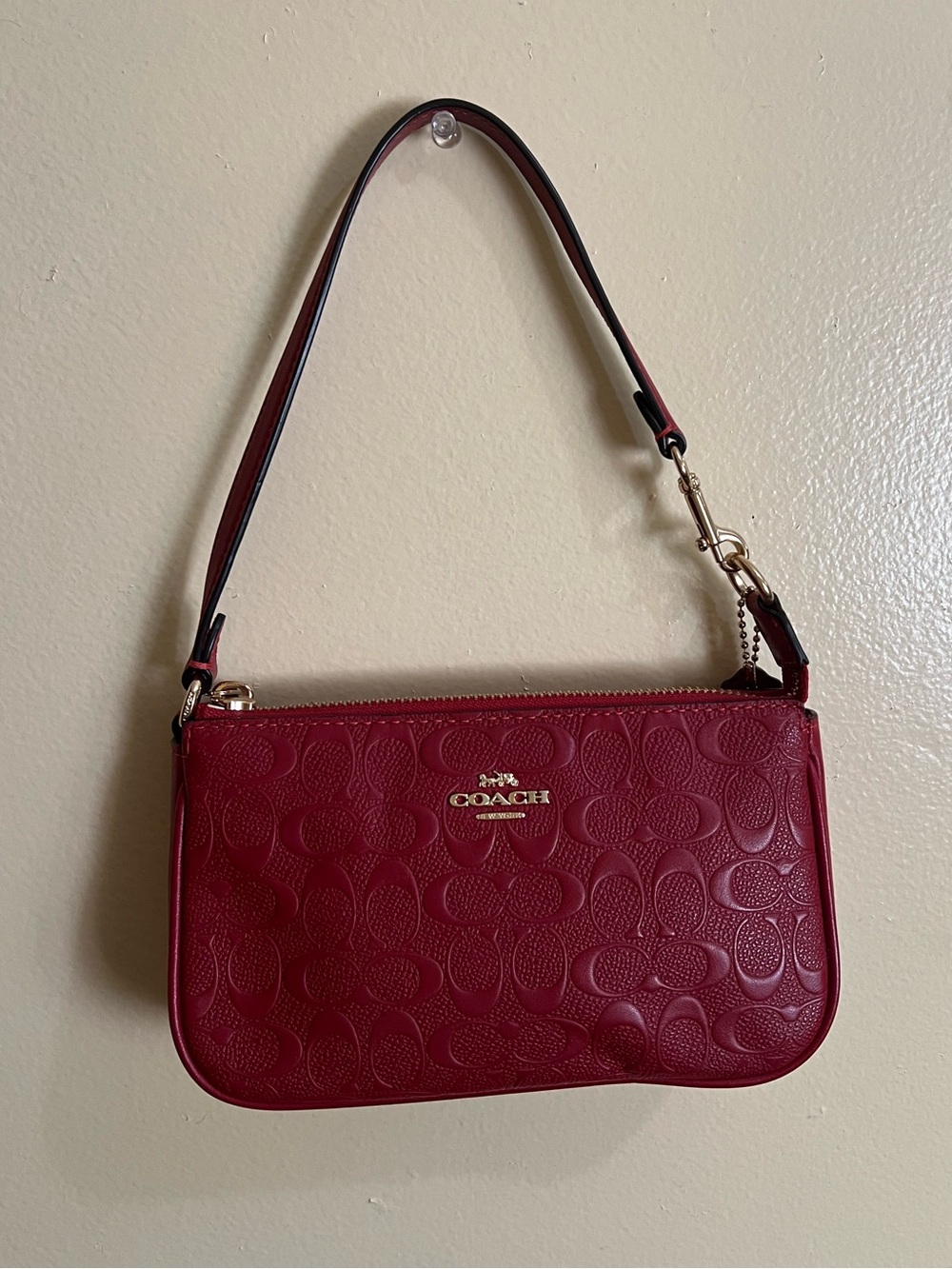 Coach Red Embossed Nolita 19 Bag